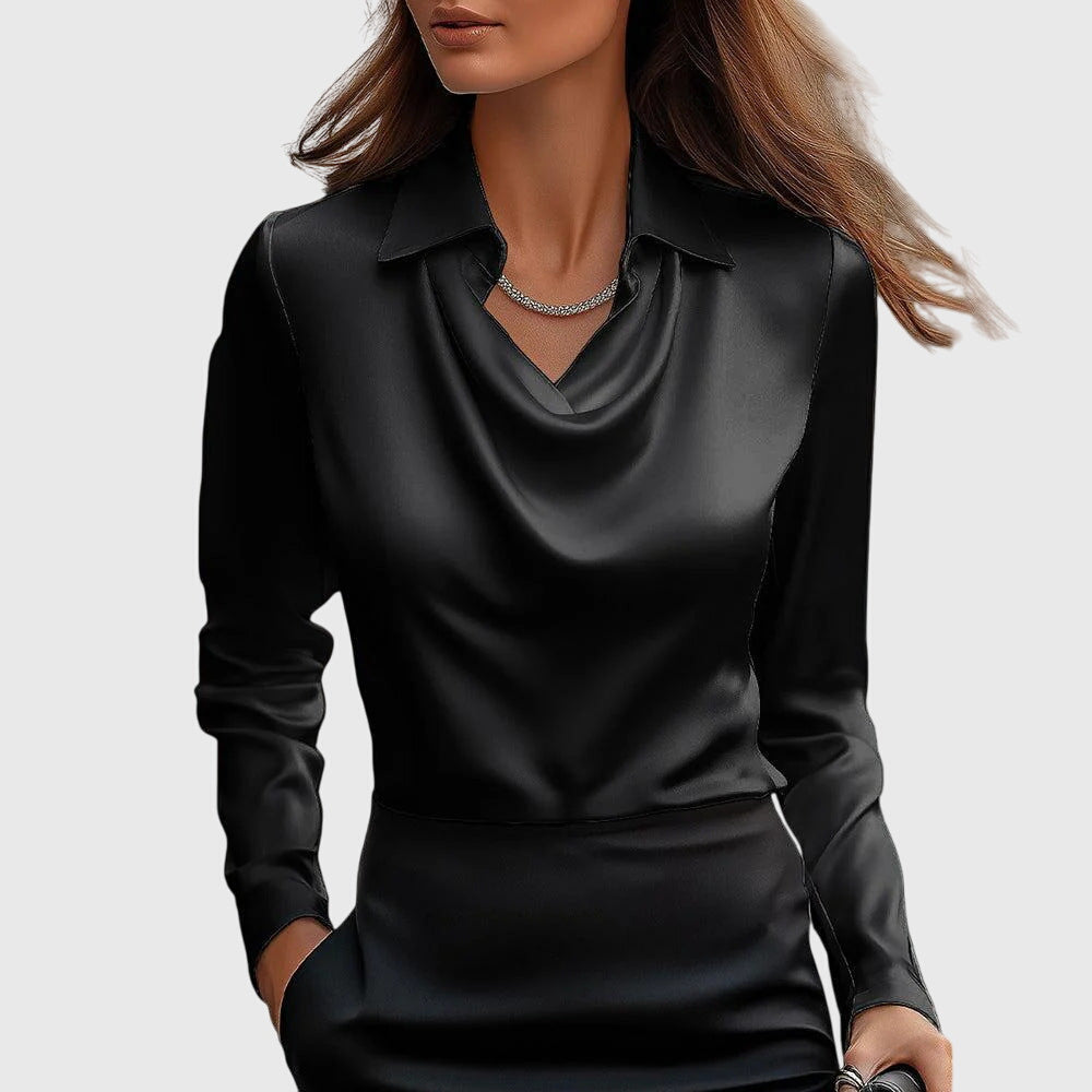 BROOKLYN | PLEATED NECK BLOUSE
