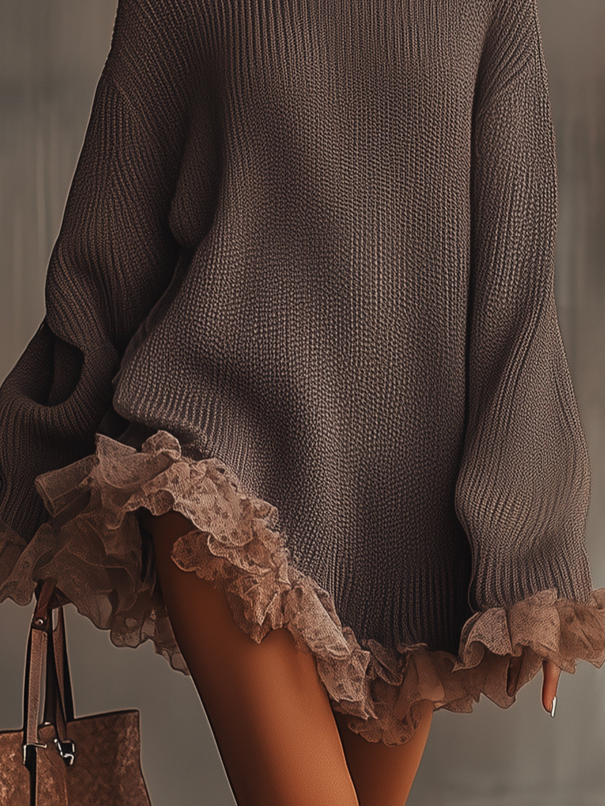 LAUREN | HIGH NECK SWEATER DRESS