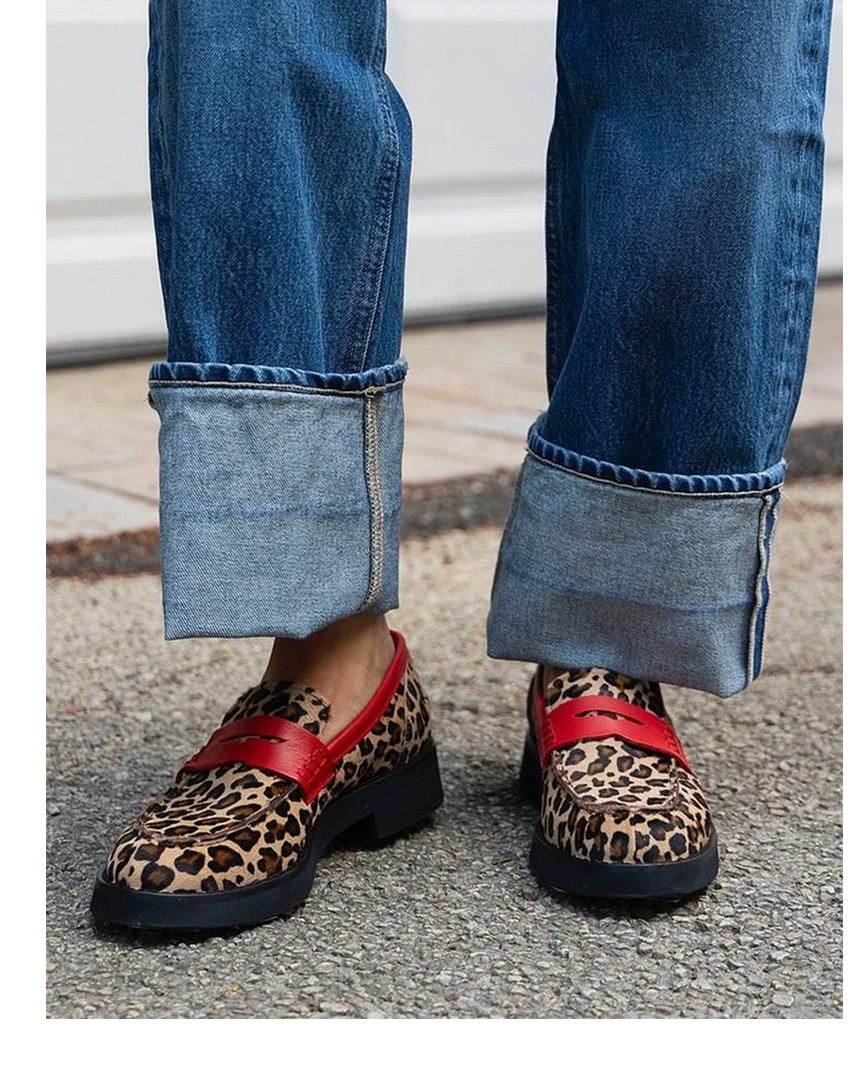 Geneva | Leopard Accent Loafers