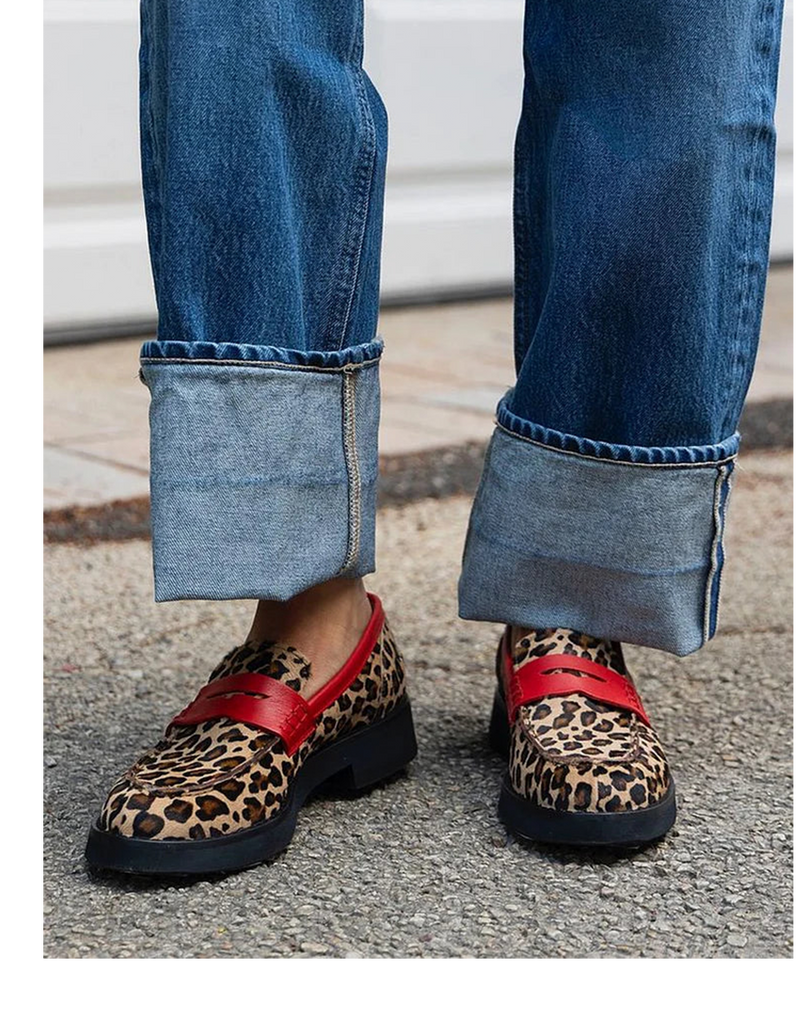 Geneva | Leopard Accent Loafers