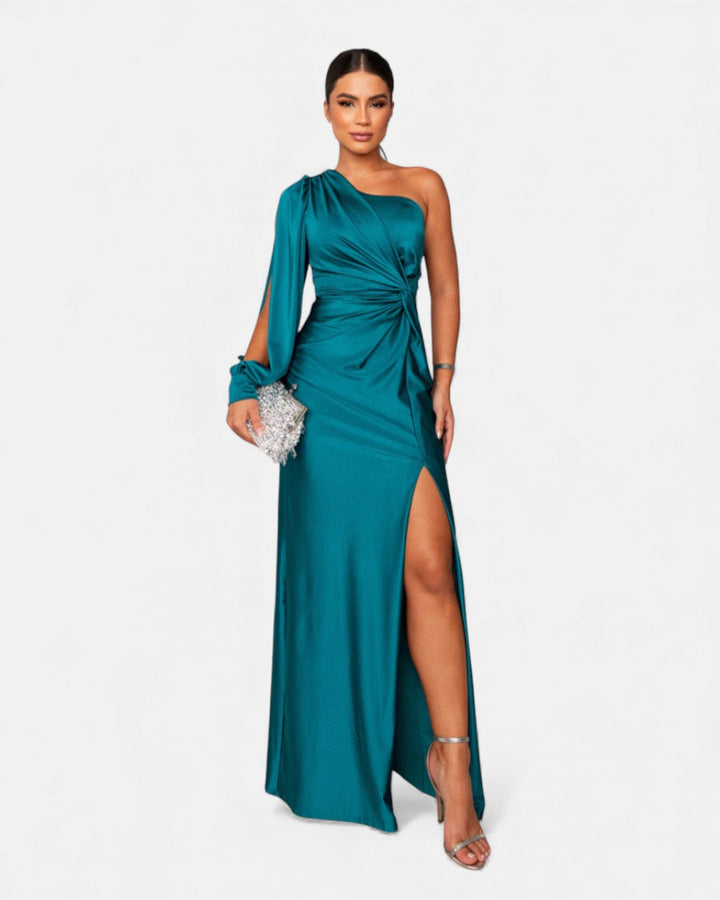 LAURA | ONE-SHOULDER MAXI DRESS