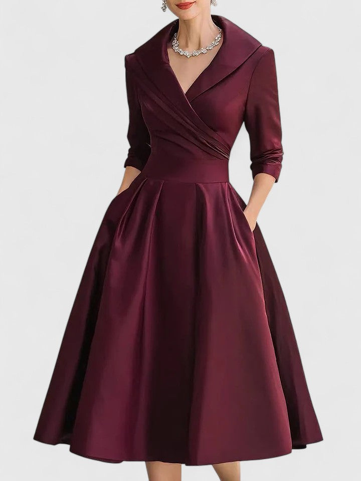 SARAH | SATIN MIDI DRESS