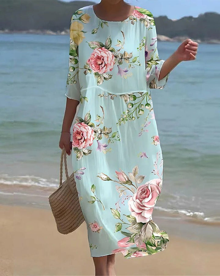 Samantha | Sunset Flower Dress