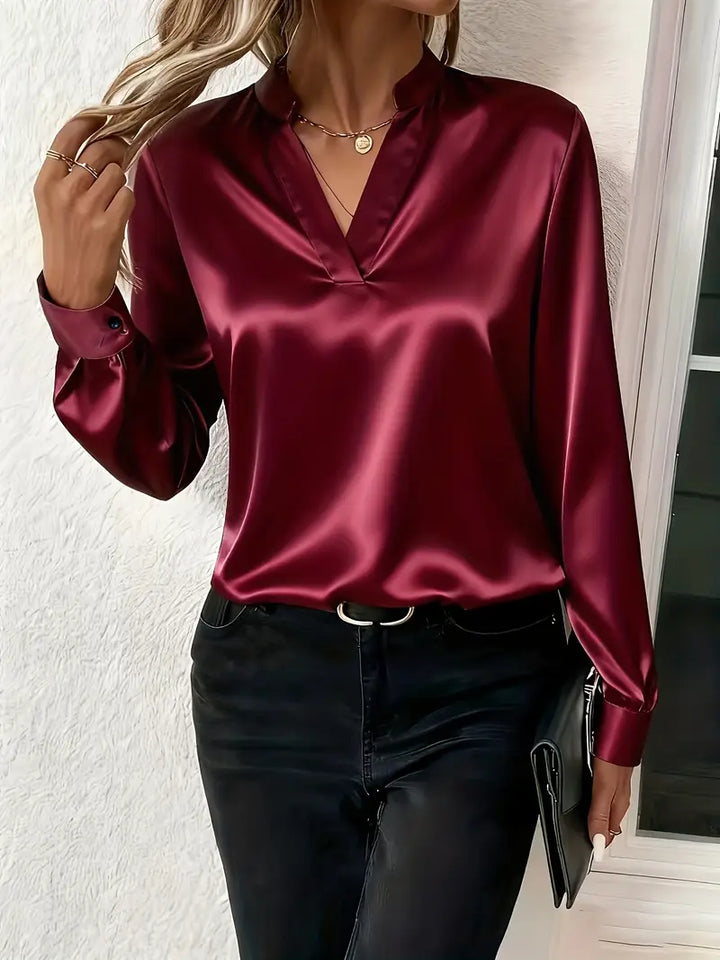 SOPHIA | WRINKLE-RESISTANT V-NECK BLOUSE