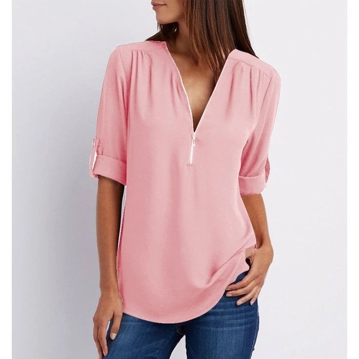 Grace | Chic Zipper Blouse
