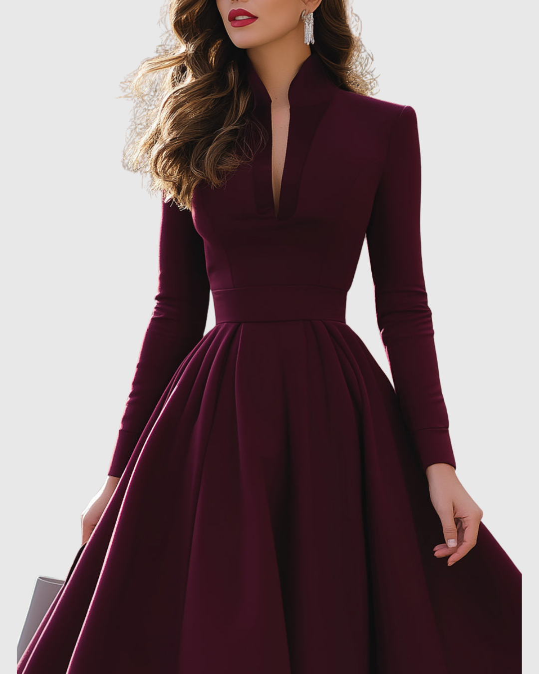 DANA | V-NECK MIDI DRESS