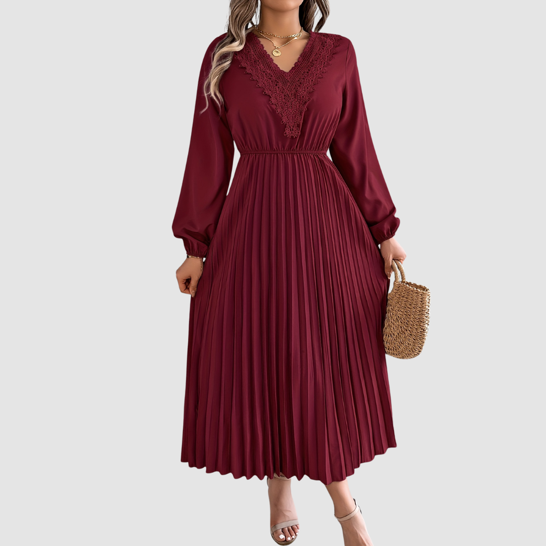 MARGOT | LACE V-NECK A-LINE DRESS