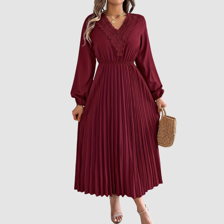 MARGOT | LACE V-NECK A-LINE DRESS