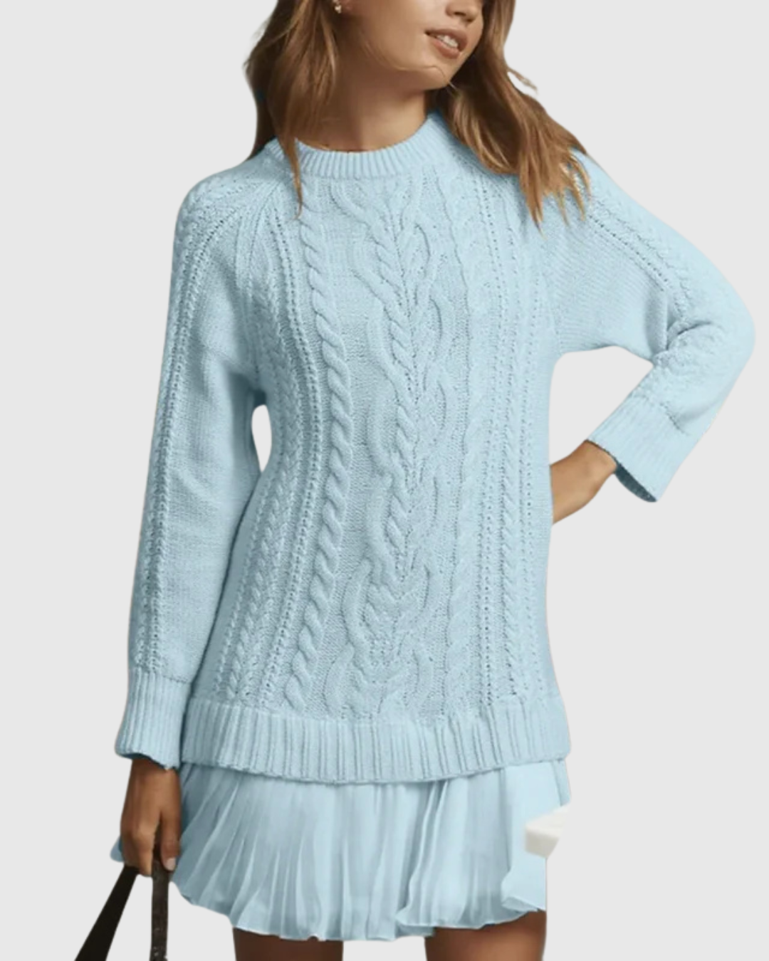 JADA | CABLE KNIT SWEATER DRESS