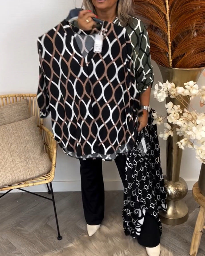 Nora | Casual Blouse with Long Sleeves and Elegant Pattern