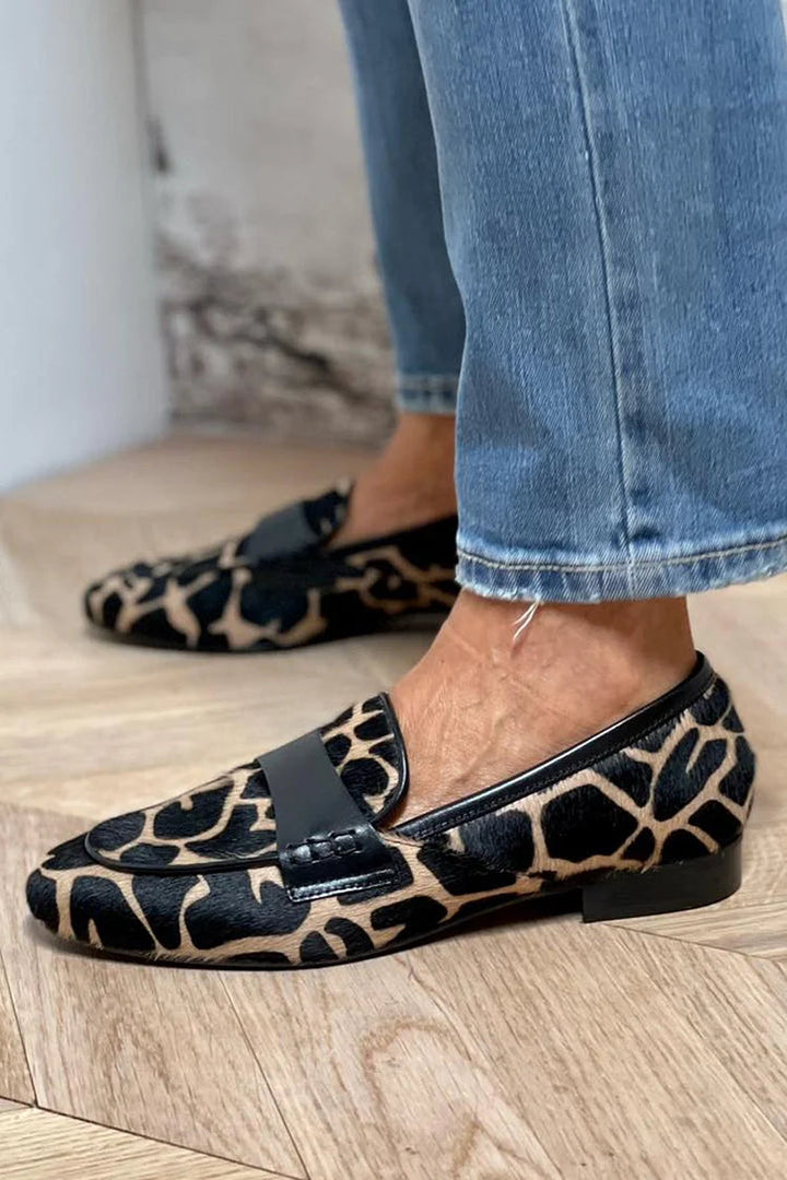 AMELIA | ANIMAL PRINT LOAFER WITH ELEGANT DETAIL