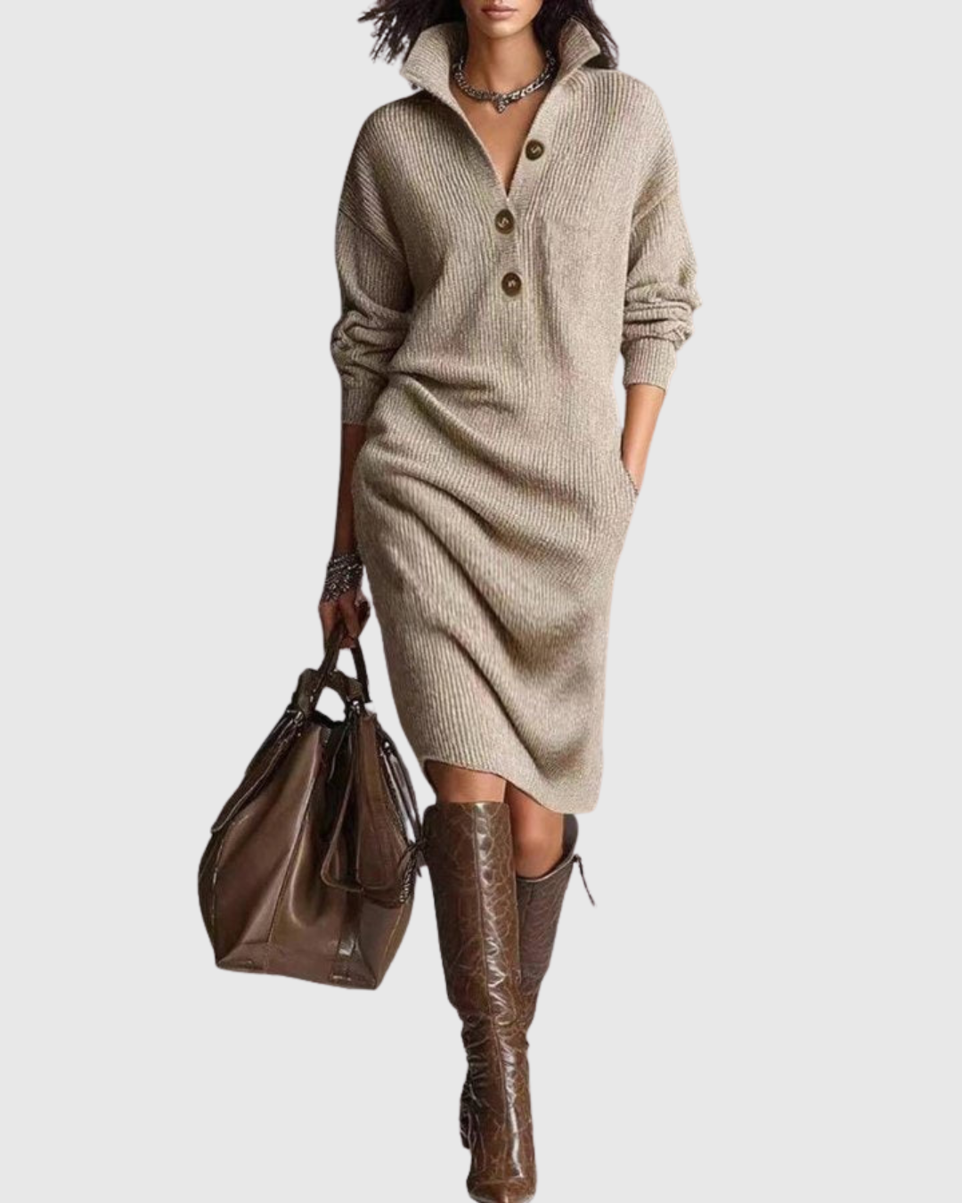 AMELIA | PURE WOOL MIDI DRESS