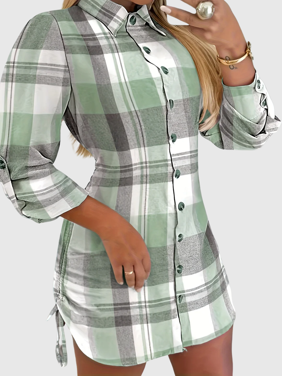 Eva | Plaid Print Blouse