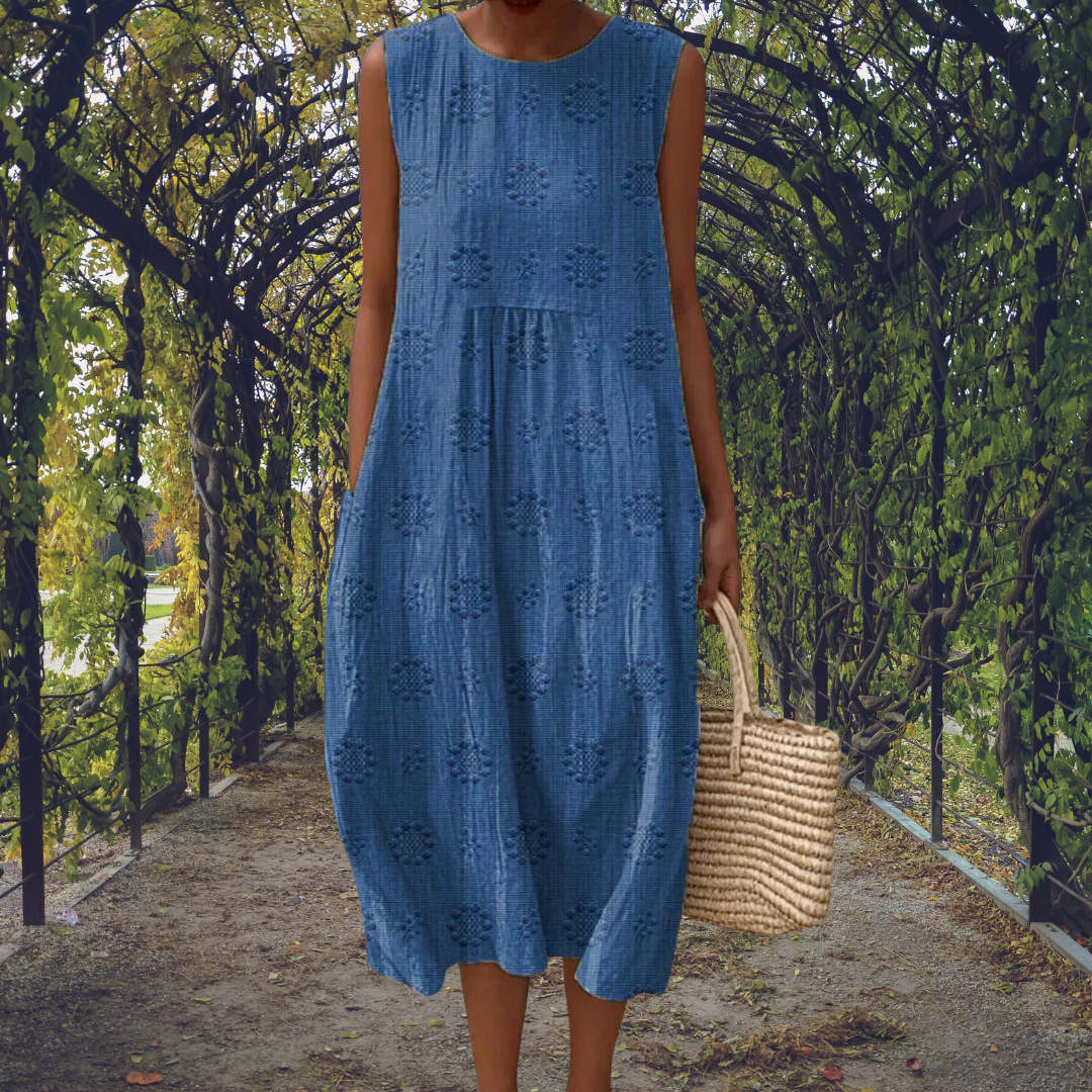 Evelyn – Elegant sleeveless dress with pockets