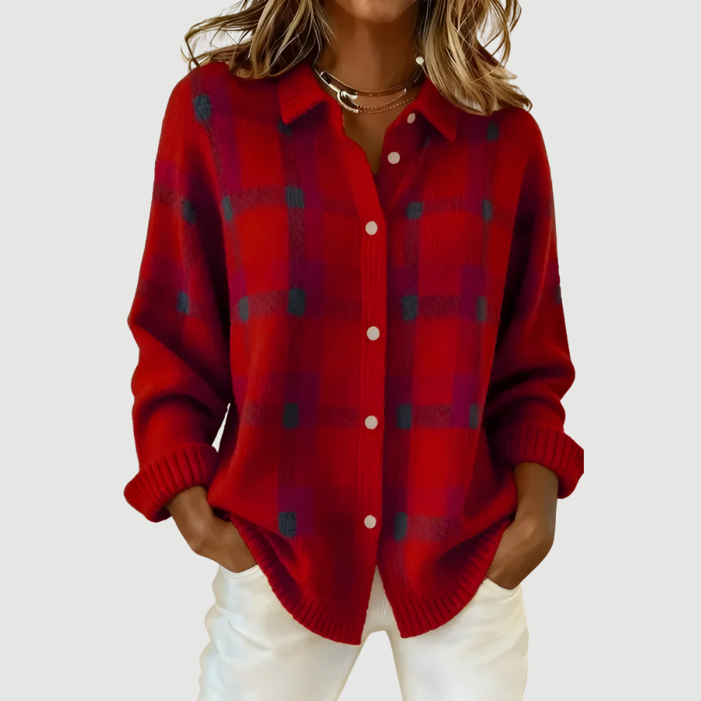 TESSA | CHECKED KNIT VEST
