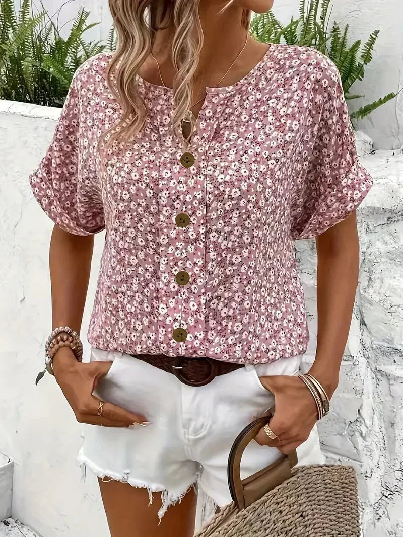 Anna | Wildflower Notch Blouse