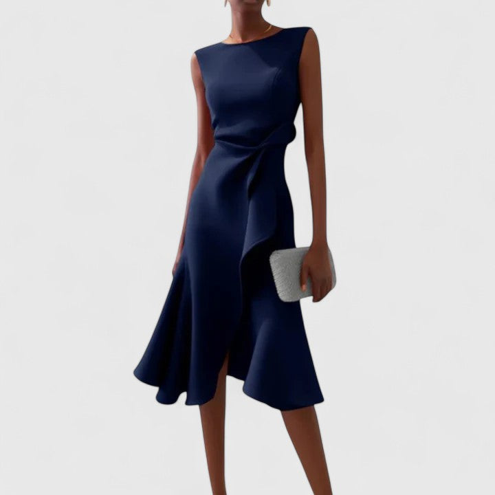 MICHELLE | DRAPED ASYMMETRIC DRESS