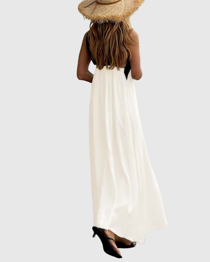 ORELLA | CROSS-NECK MIDI DRESS