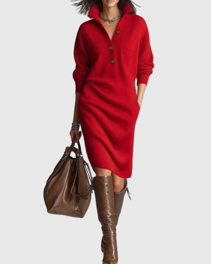 AMELIA | PURE WOOL MIDI DRESS