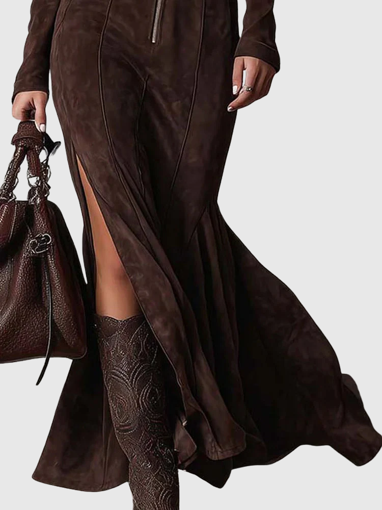 NORA | FAUX SUEDE DRESS