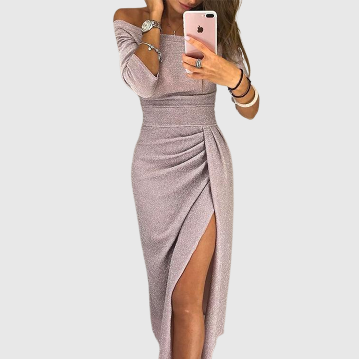 BARBARA | OFF-SHOULDER EVENING DRESS