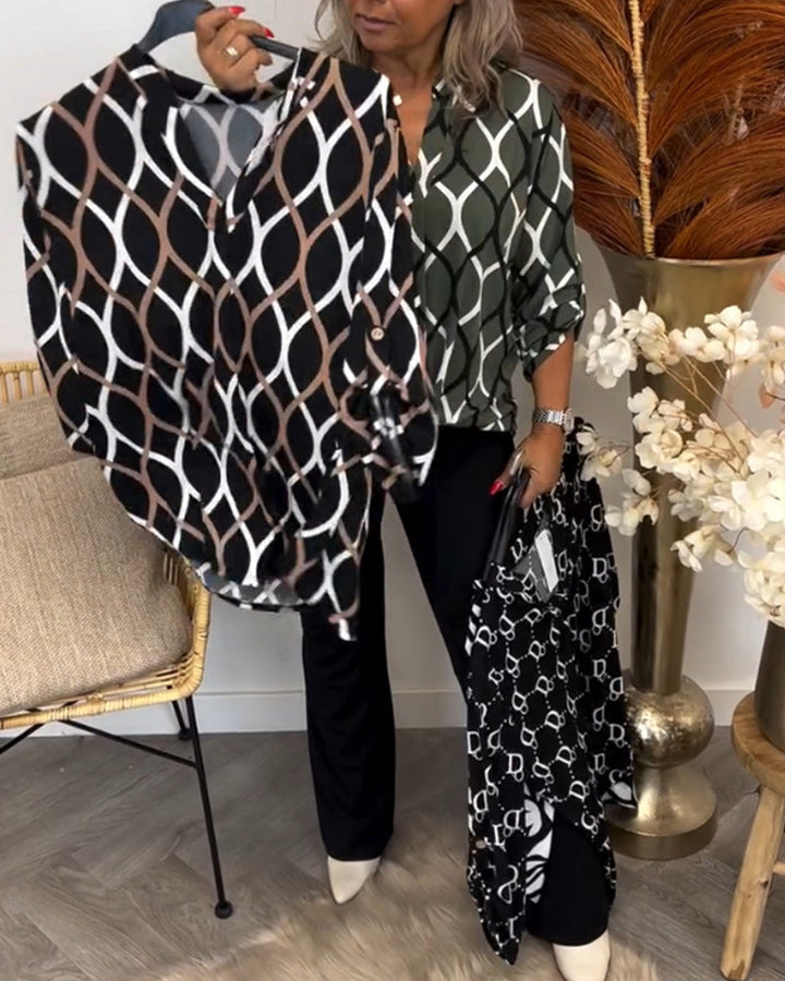 Nora | Casual Blouse with Long Sleeves and Elegant Pattern