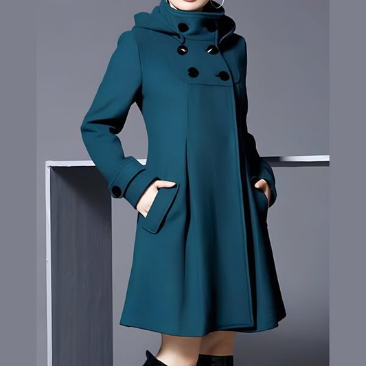 Adella | Elegant Hooded Pocket Jacket