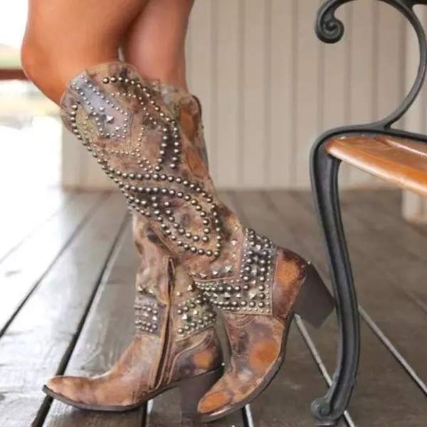 Harper - Western Knee-High Boots
