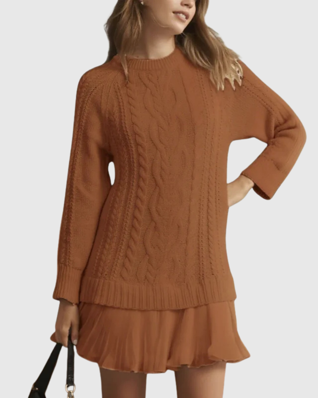 JADA | CABLE KNIT SWEATER DRESS