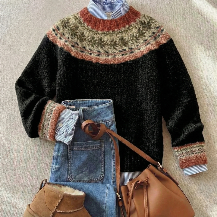 Brooke | Vintage Nordic Pattern Jumper