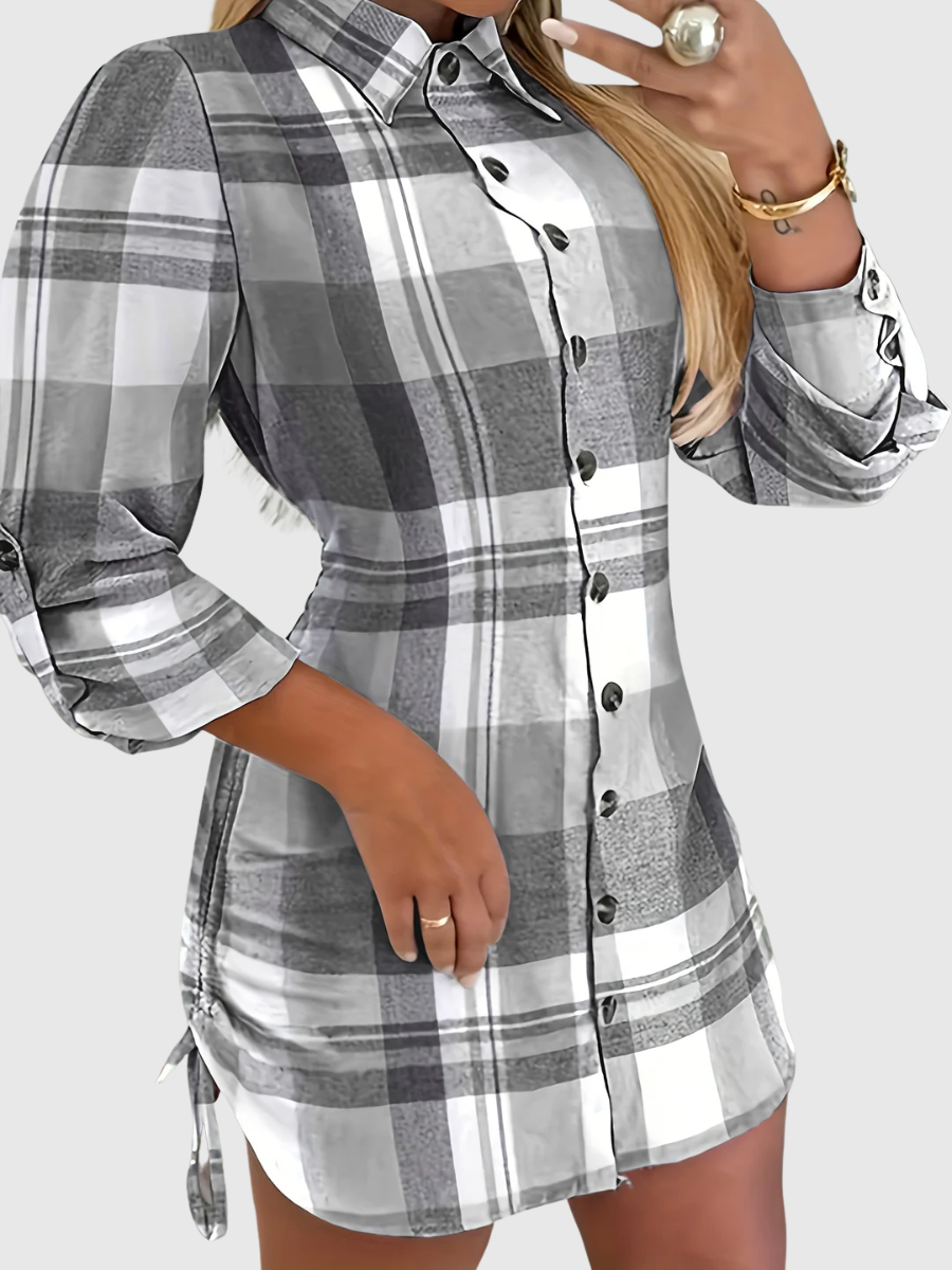 Eva | Plaid Print Blouse