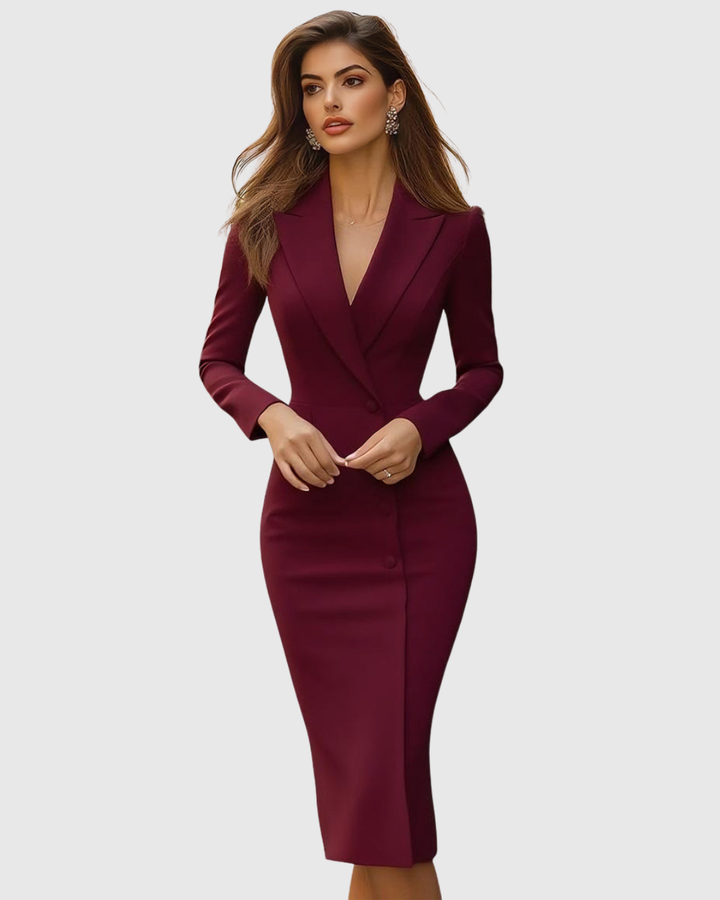 VIOLET | BLAZER MIDI DRESS