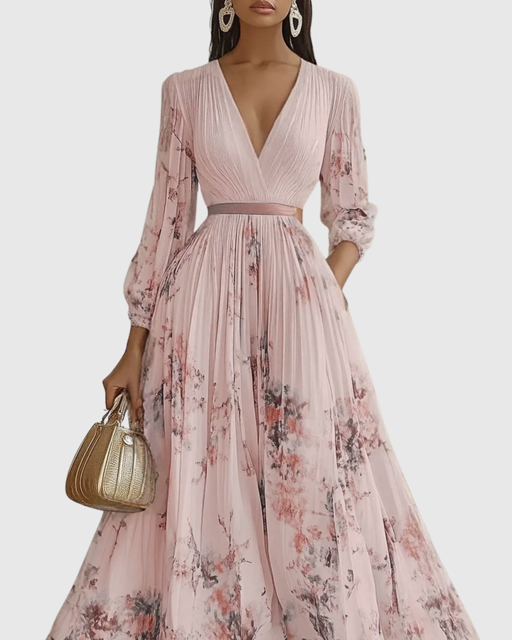 SUSANNA | PLEATED MAXI DRESS