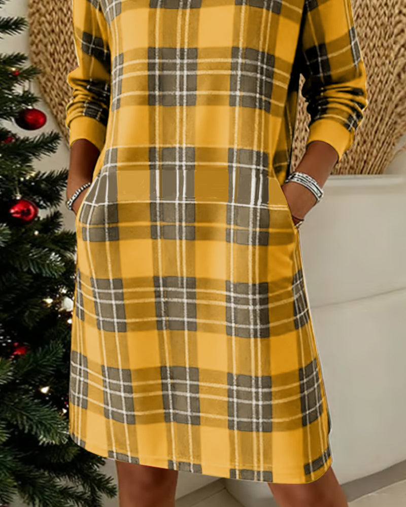 ALEX | CHECKERED SHIFT DRESS