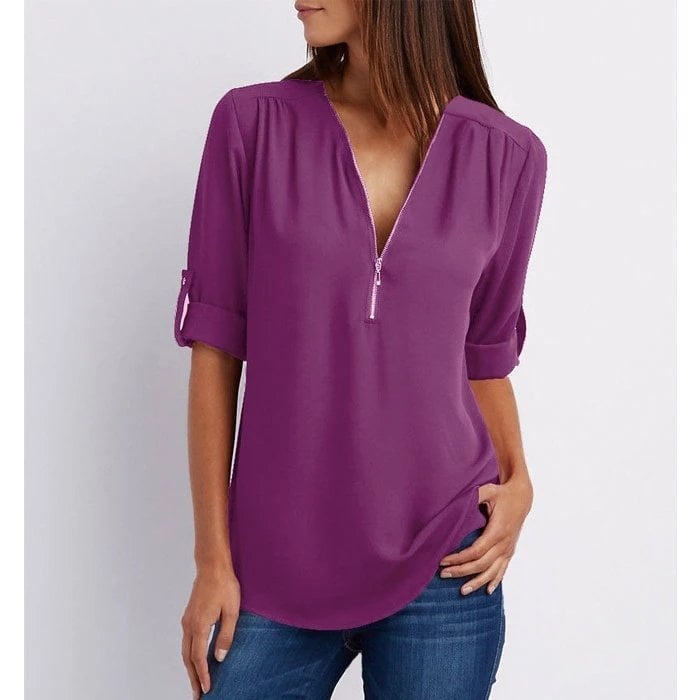 Grace | Chic Zipper Blouse
