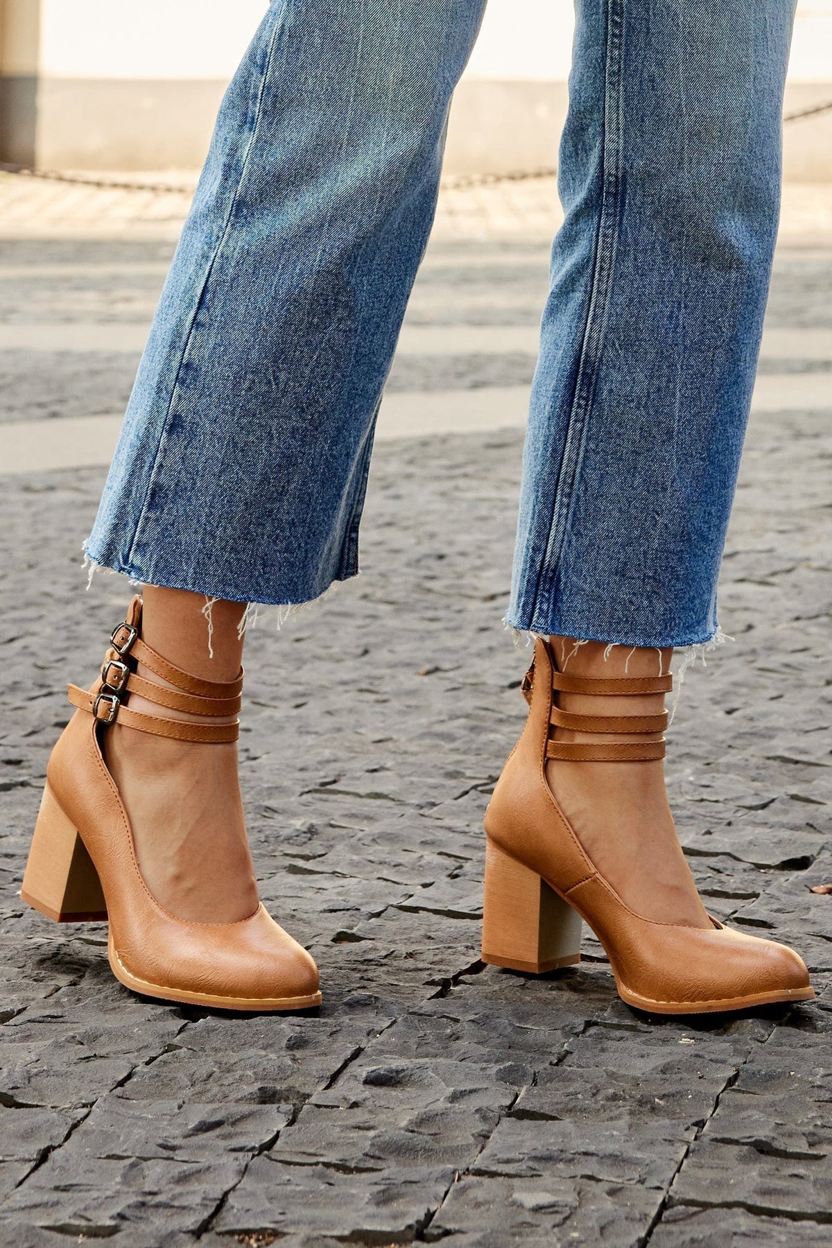 Lily |  Triple Buckle Heels