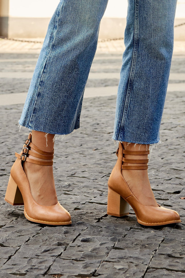 Lily |  Triple Buckle Heels