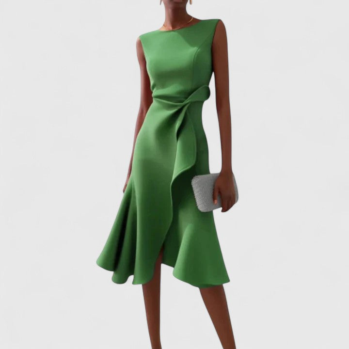 MICHELLE | DRAPED ASYMMETRIC DRESS