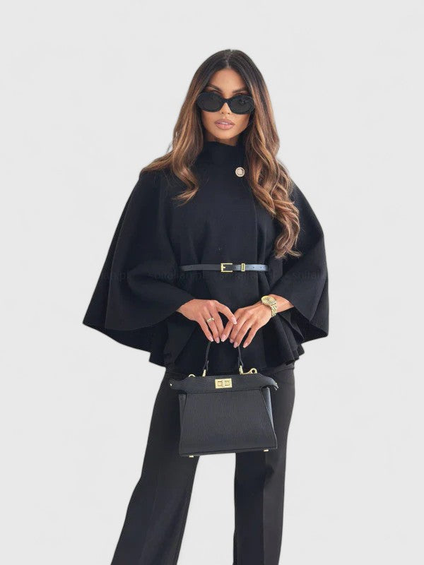 SANDRA | BELTED BUTTERFLY-SLEEVE JACKET