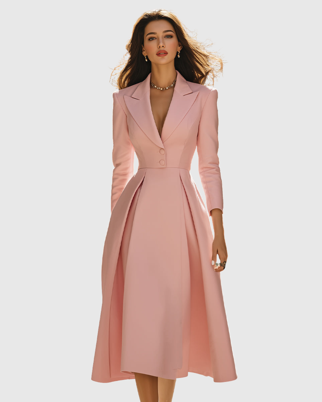 CERYTH | PLEATED BLAZER MIDI DRESS