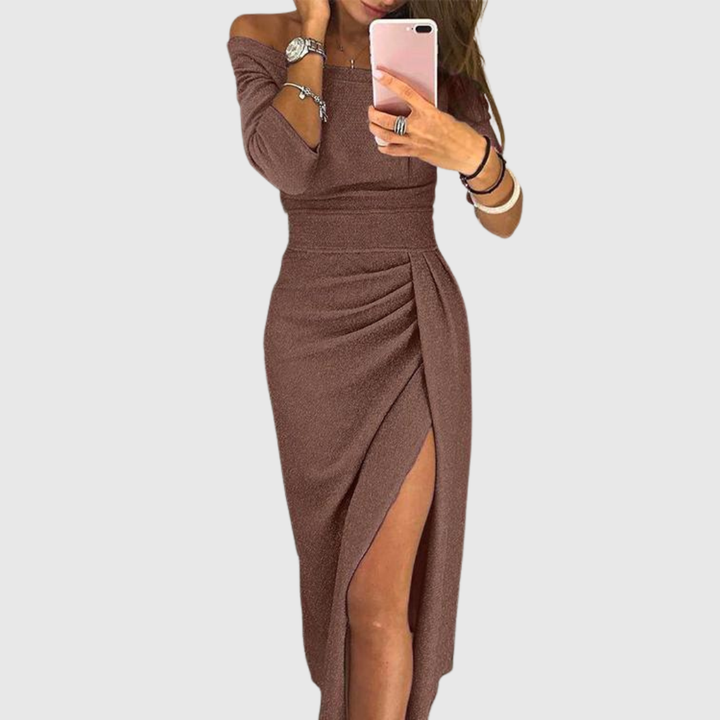 BARBARA | OFF-SHOULDER EVENING DRESS
