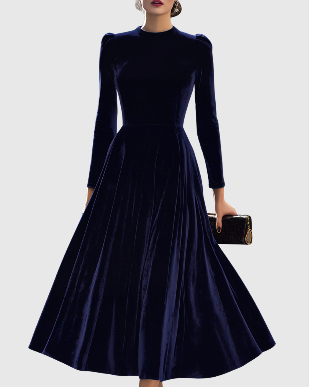 HELENA | VELVET MIDI DRESS