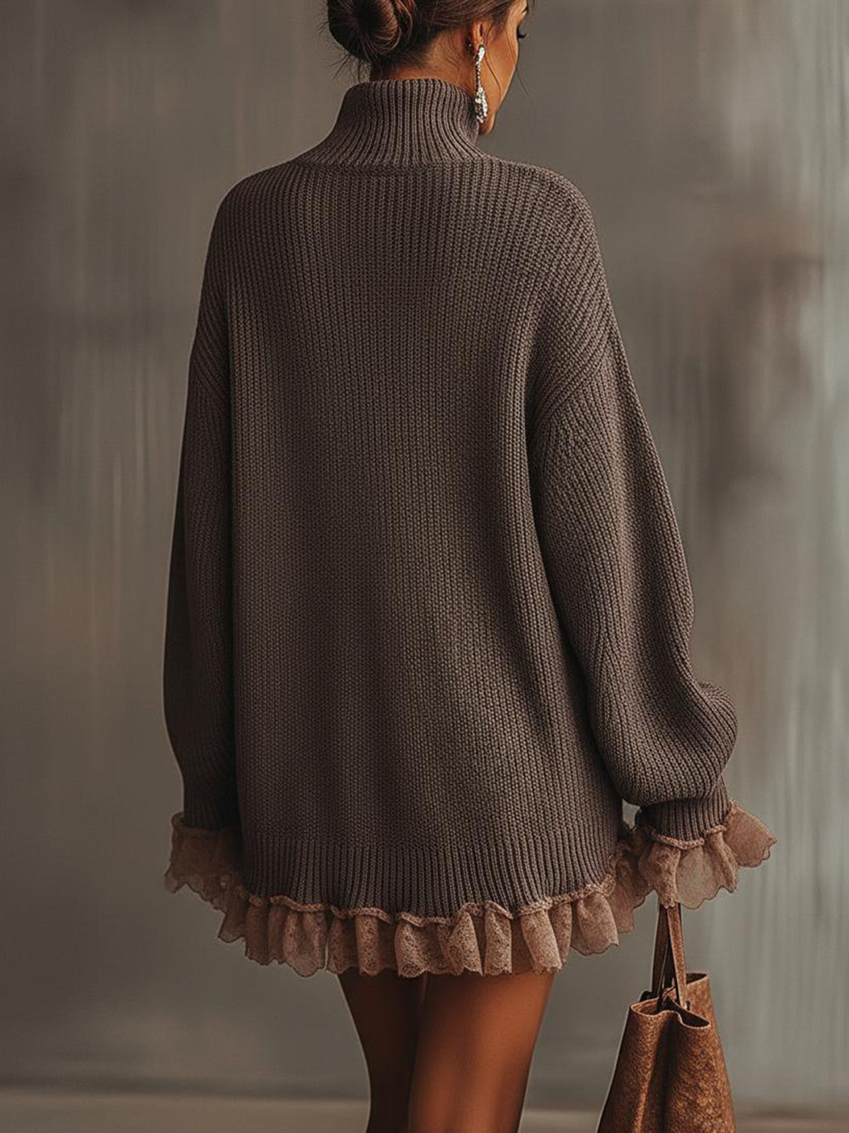 LAUREN | HIGH NECK SWEATER DRESS