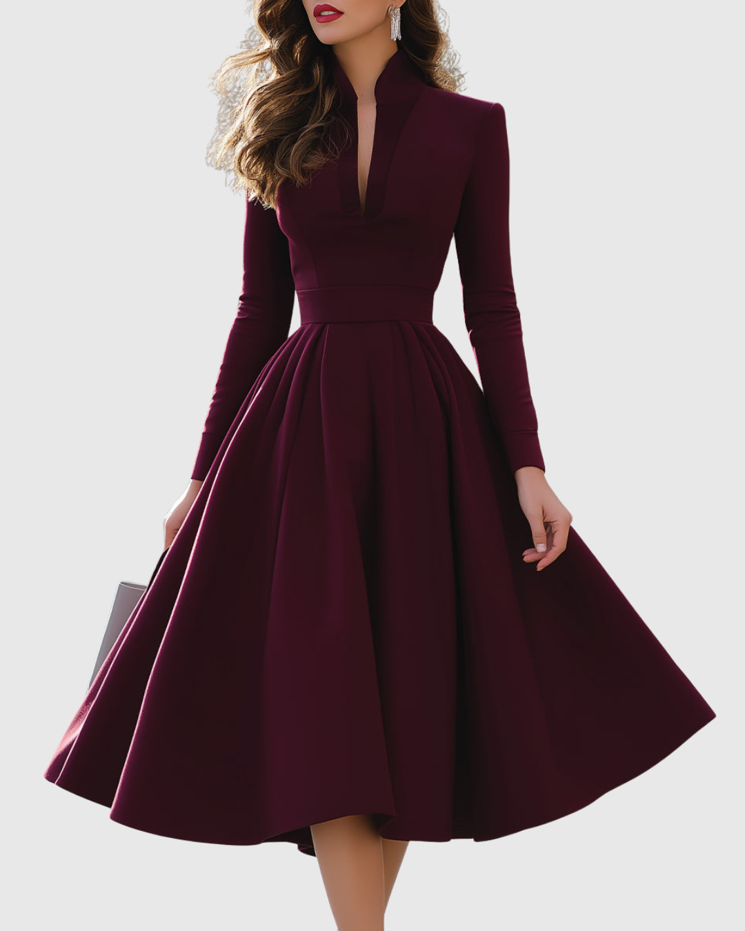 DANA | V-NECK MIDI DRESS