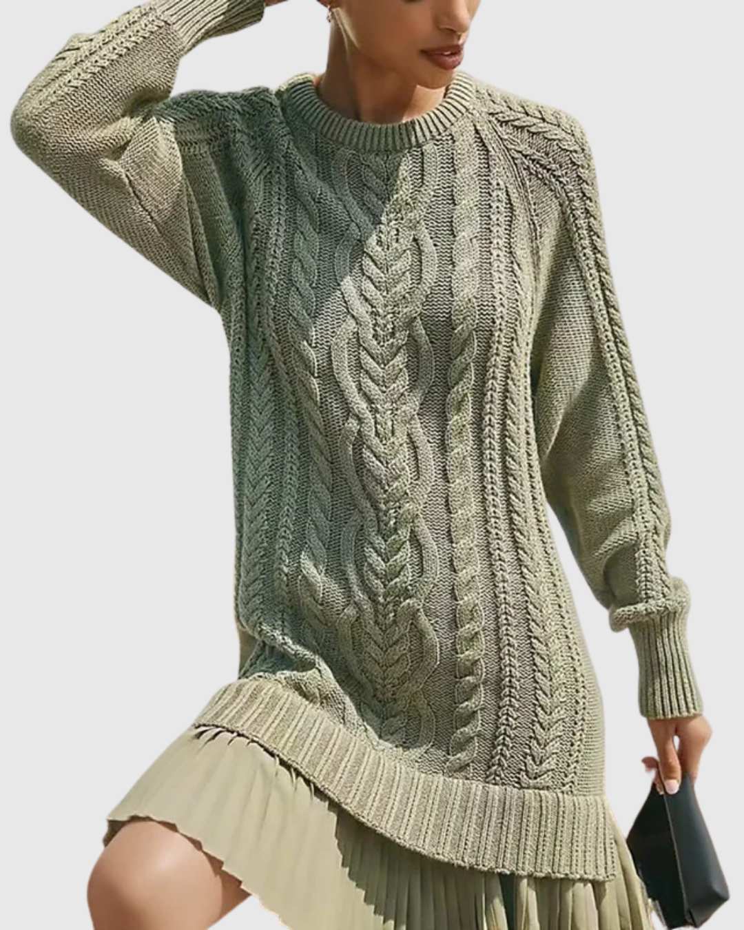 JADA | CABLE KNIT SWEATER DRESS