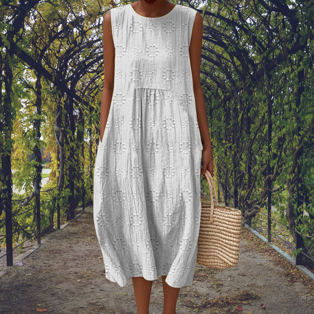 Evelyn – Elegant sleeveless dress with pockets