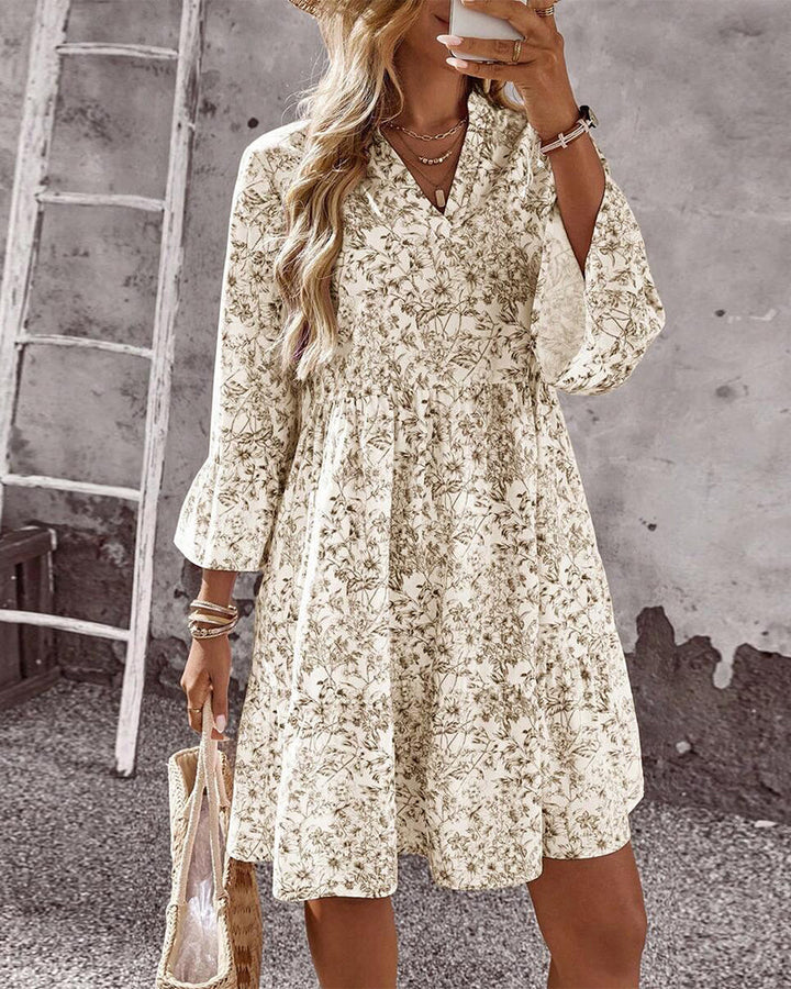 Sophia | Floral Print A-Line Dress