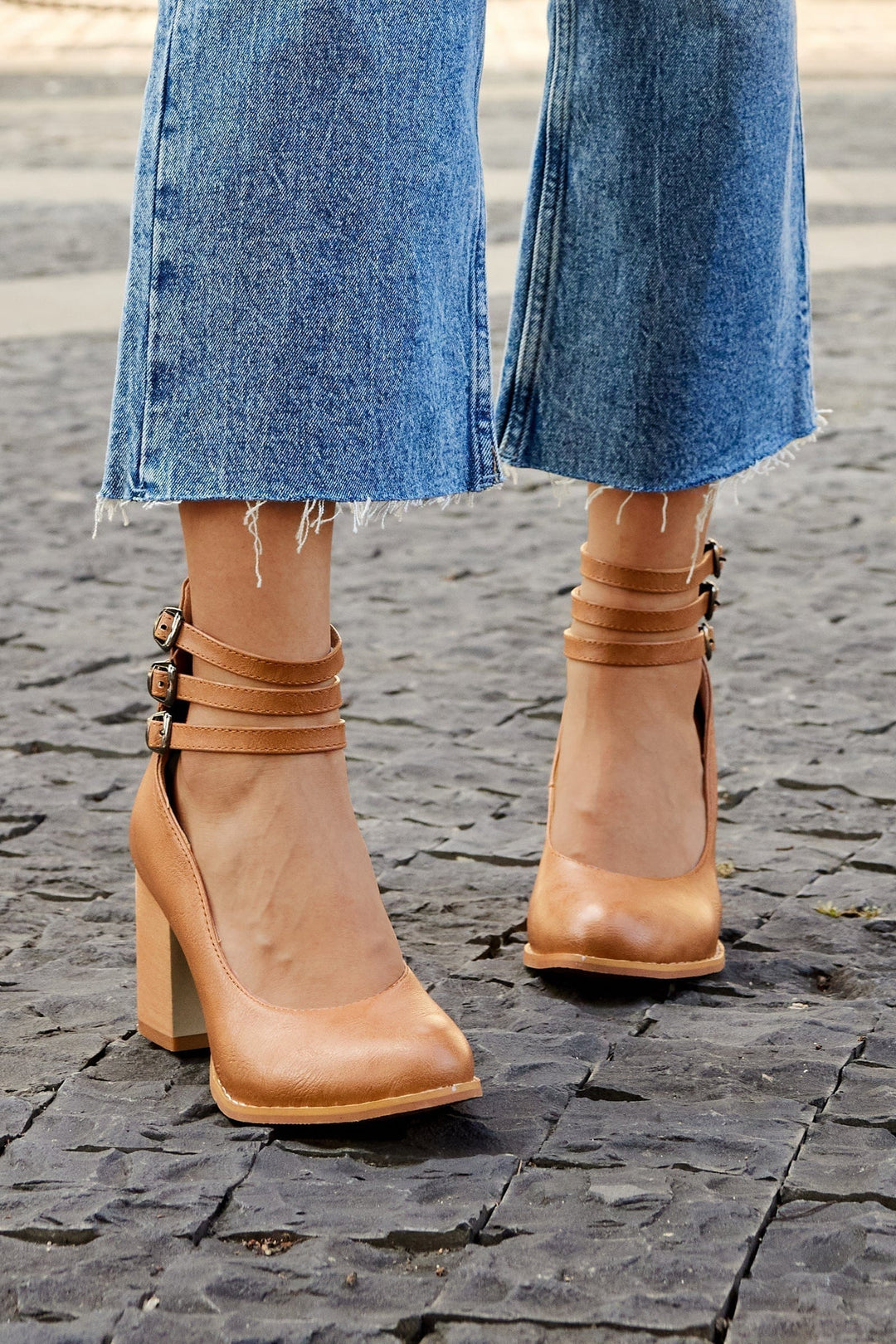 Lily |  Triple Buckle Heels