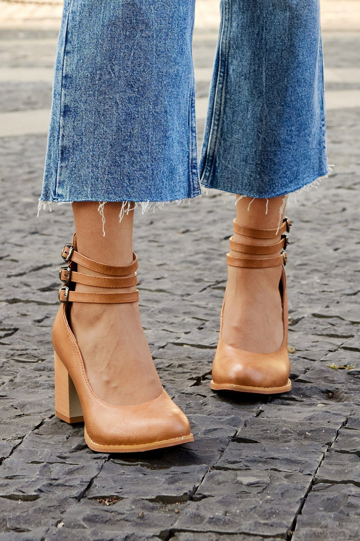 Lily |  Triple Buckle Heels