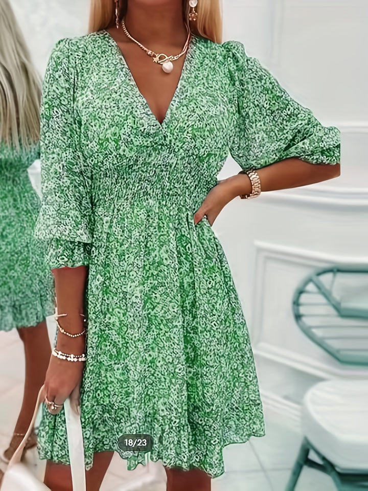 COLETTE | FLORAL SHIRRED WAIST DRESS
